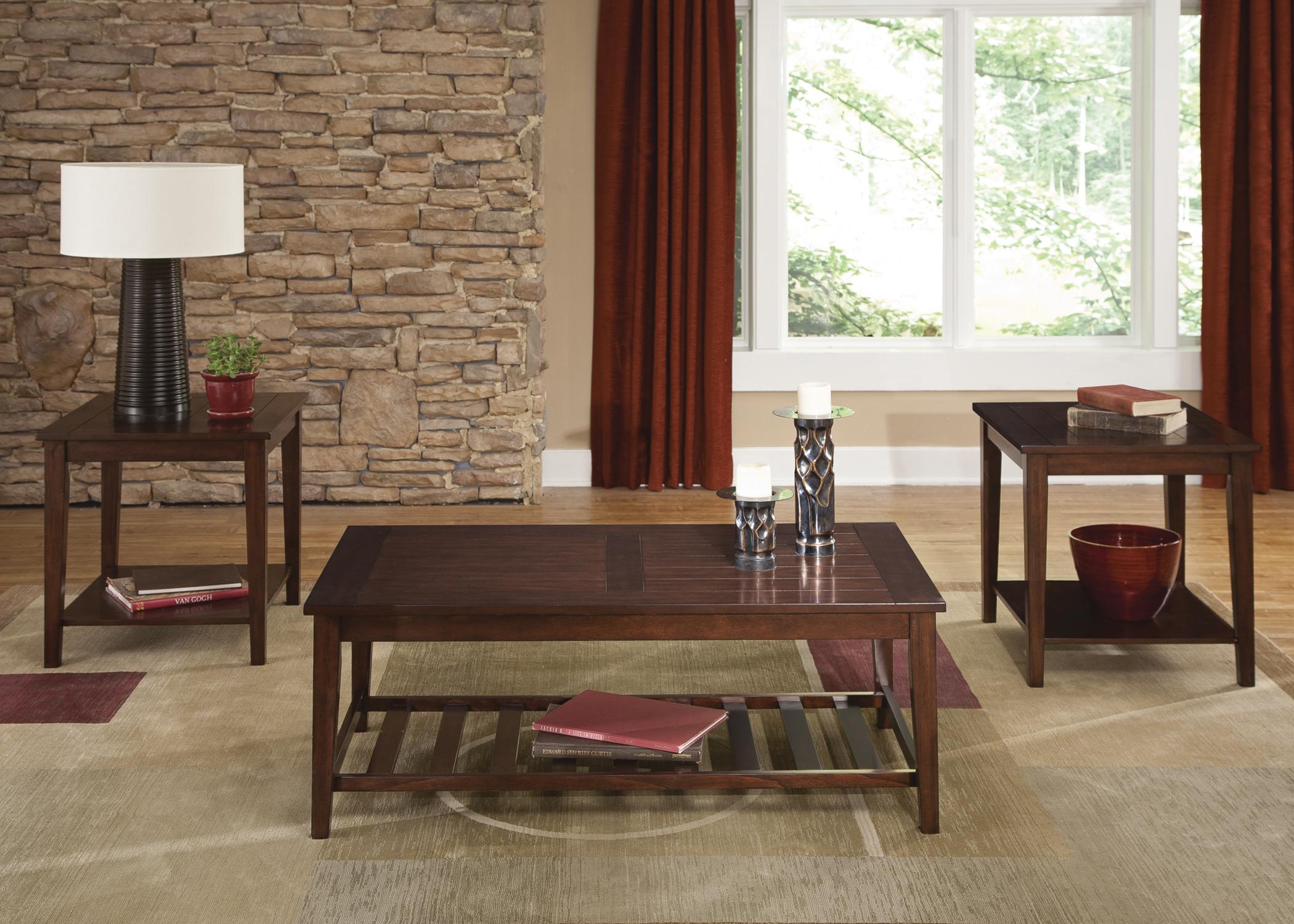 Liberty Furniture Missoula 3Piece Plank Style Table Set Miskelly